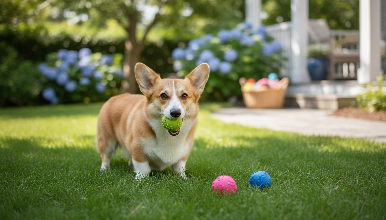Durable Paw Print Dog Chew Ball for Fetch & Chewing