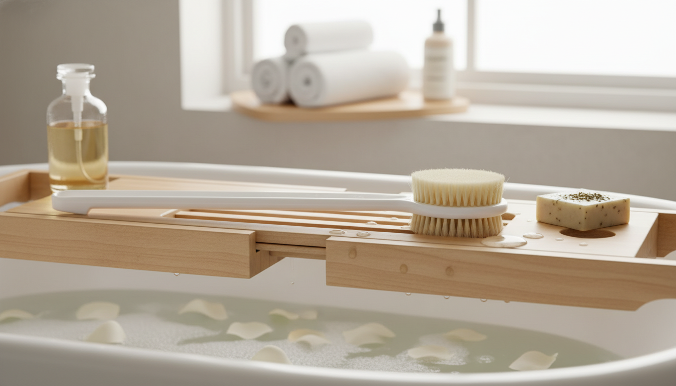Long-Handled Exfoliating Bath Brush: Back-Cleaning Made Easy