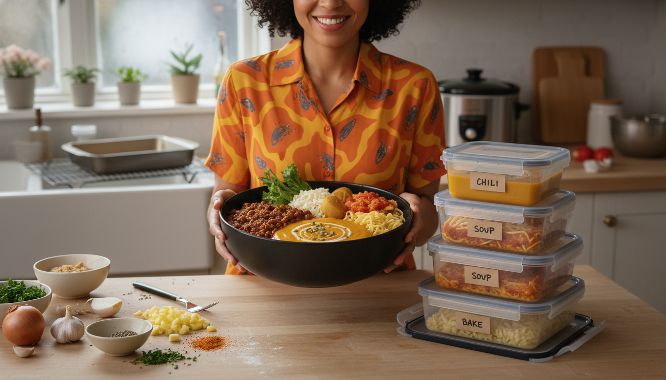 Make-Ahead Freezer Comfort Meals: Chili, Soups & Bakes