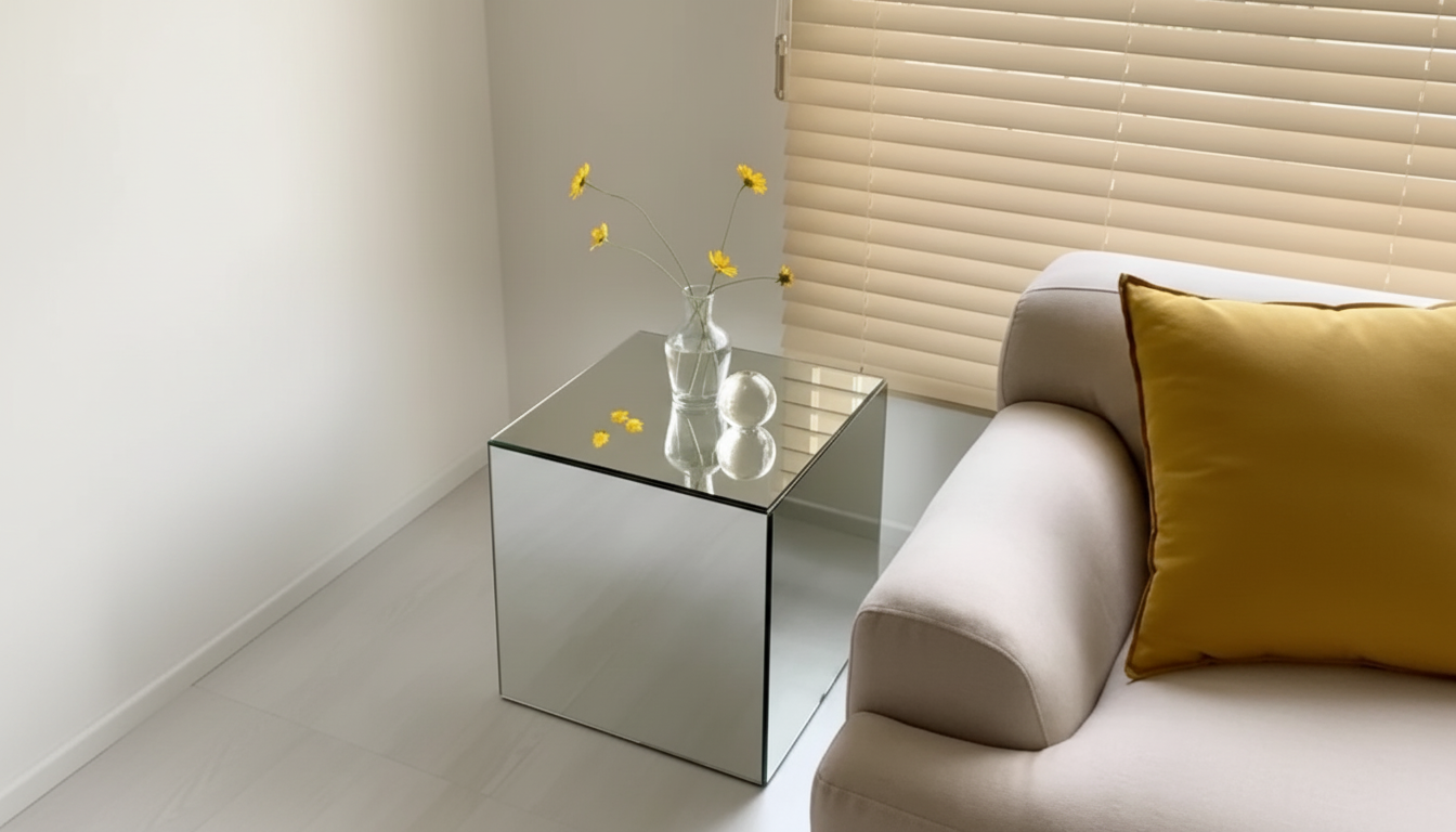 Minimalist Acrylic Side Table: Clear Style, Small Spaces