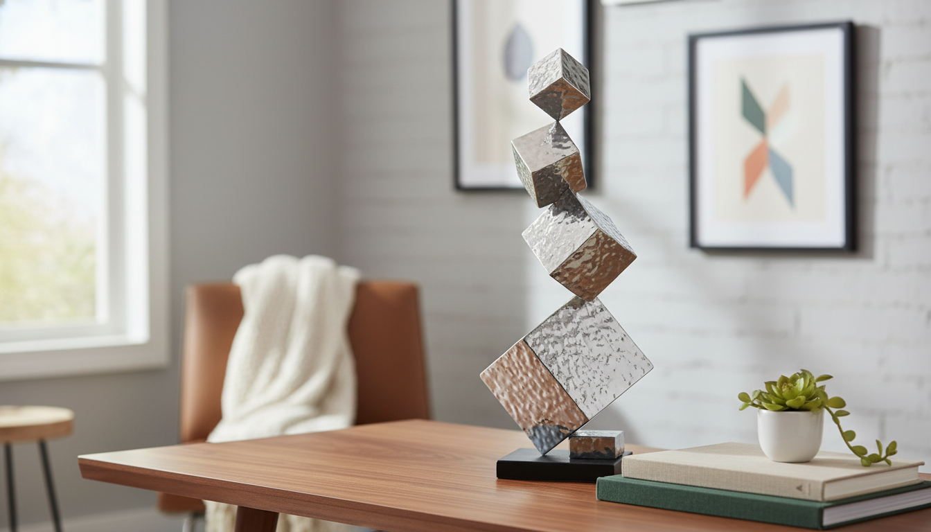 Geometric Stainless Steel Sculpture Styling & Care Guide