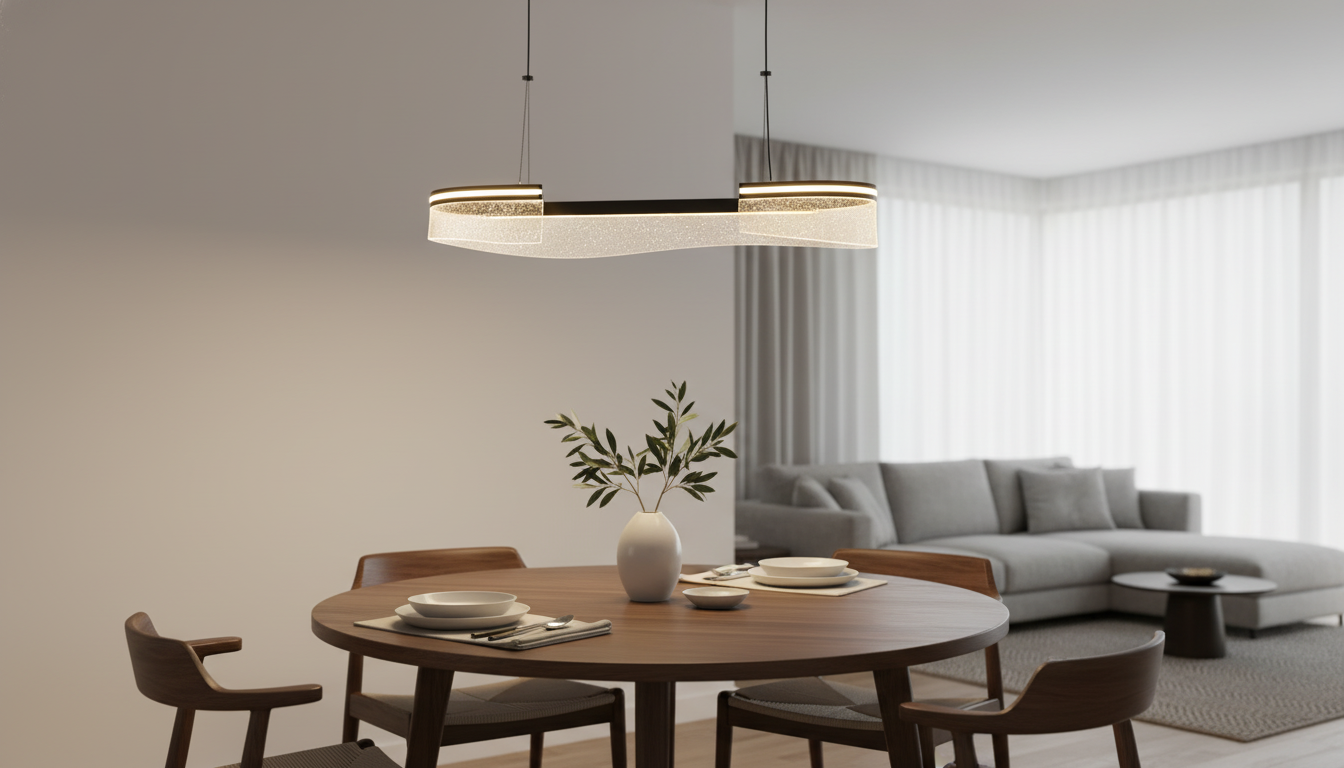 Modern LED Pendant Light: Elegant Living & Dining Glow