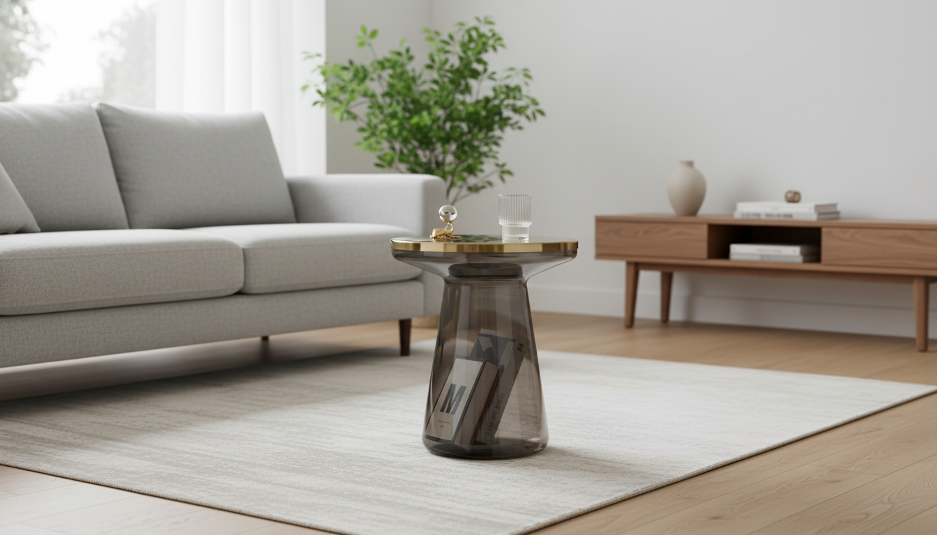 Nordic Minimalist Coffee Table With Clear Storage