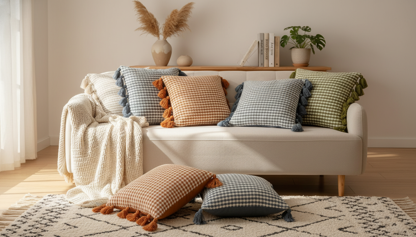 Nordic Plaid Tassel Cushion Cover 18x18: Cozy Style Tips