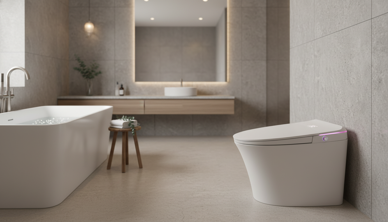 Smart Bidet Toilet Upgrade: Auto Flush, Heated Seat, Dryer