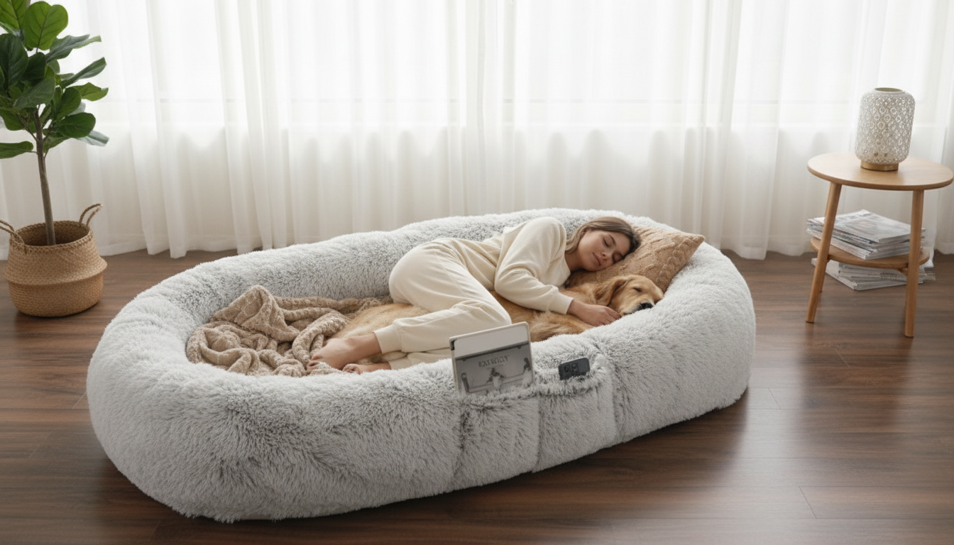 Washable Faux Fur Nap Sofa for Humans & Pets: Cozy & Clean