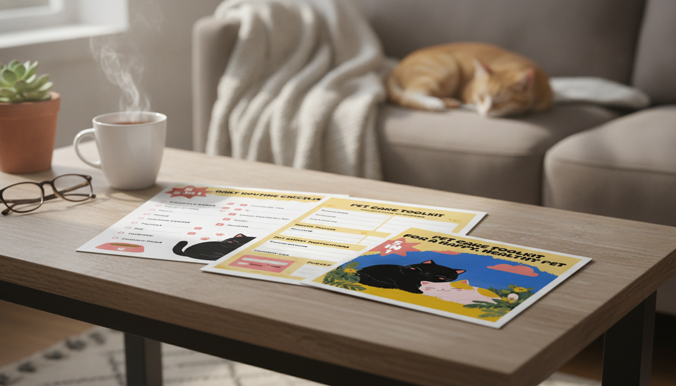 5-in-1 Pet Care Toolkit: Checklists, Trackers, Routine