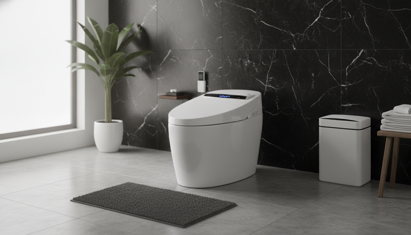 Built-In Tank Smart Toilet: Auto Flush + Remote Control