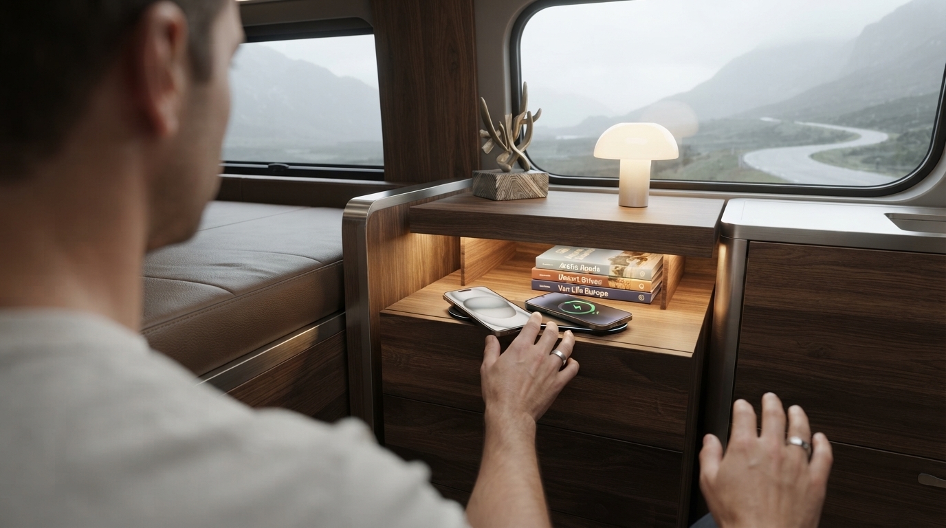 Qi LED Nightstands: iPhone & Android Wireless Charging