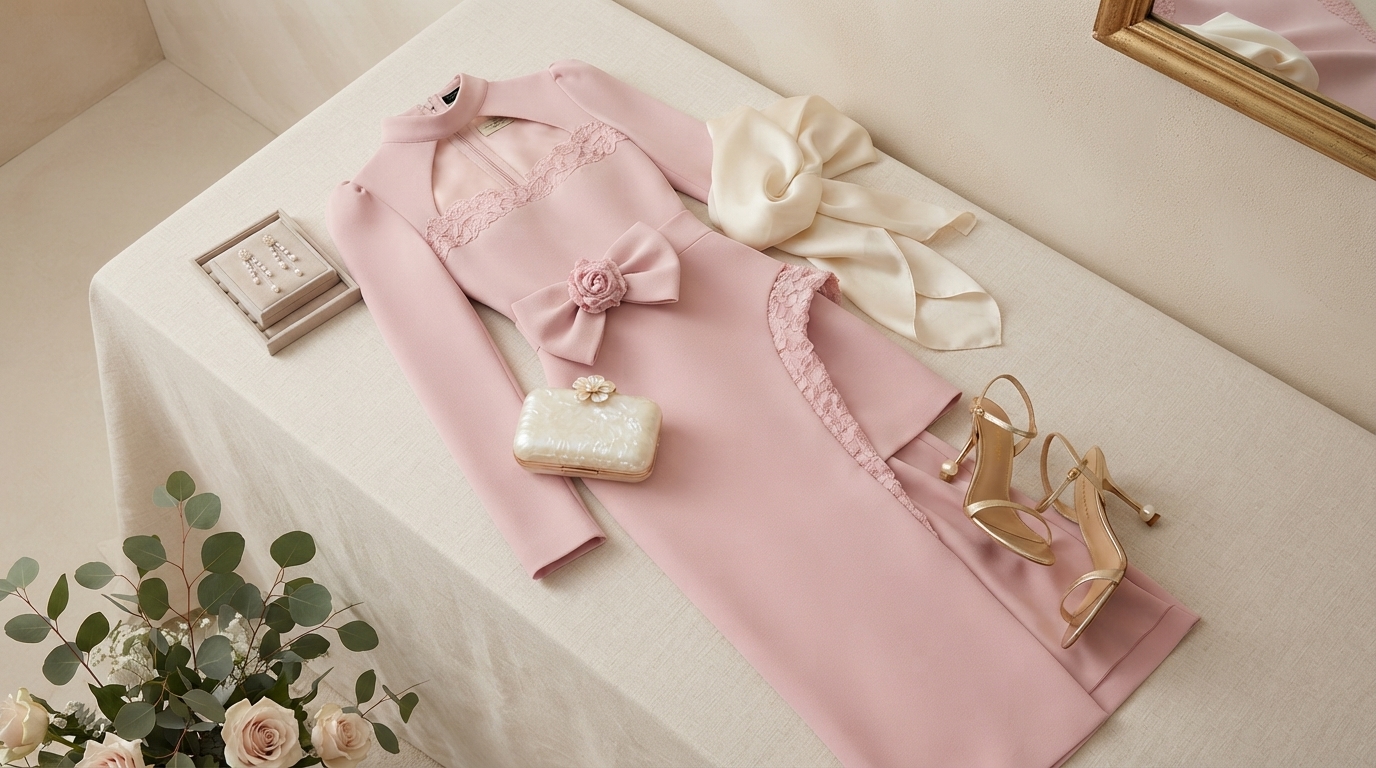 Pink Irregular-Hem Maxi Dress: Wedding Guest Styling