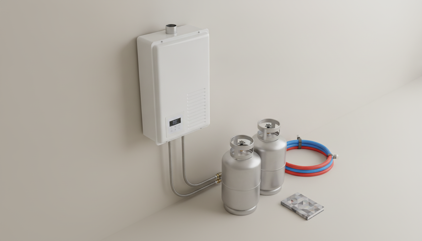 How many gallons of propane does an instant hot water heater use?